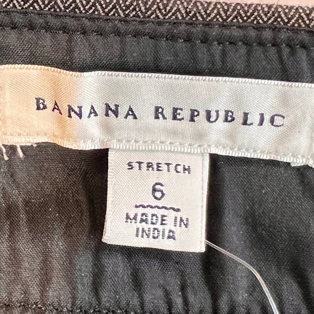 Banana Republic Pencil Skirt Gray Black Size 6 Straight Stretch Knee Length - Picture 8 of 10
